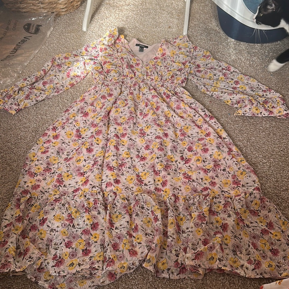 Floral midi length dress